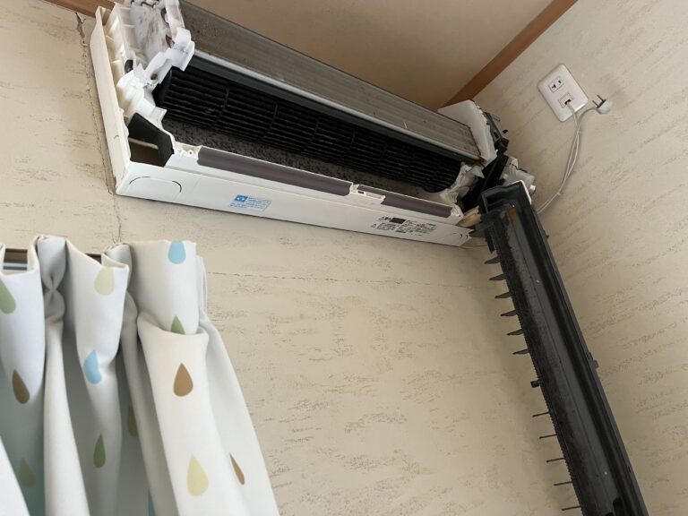 益城町で行った三菱 霧ヶ峰の送風ファン交換修理の写真